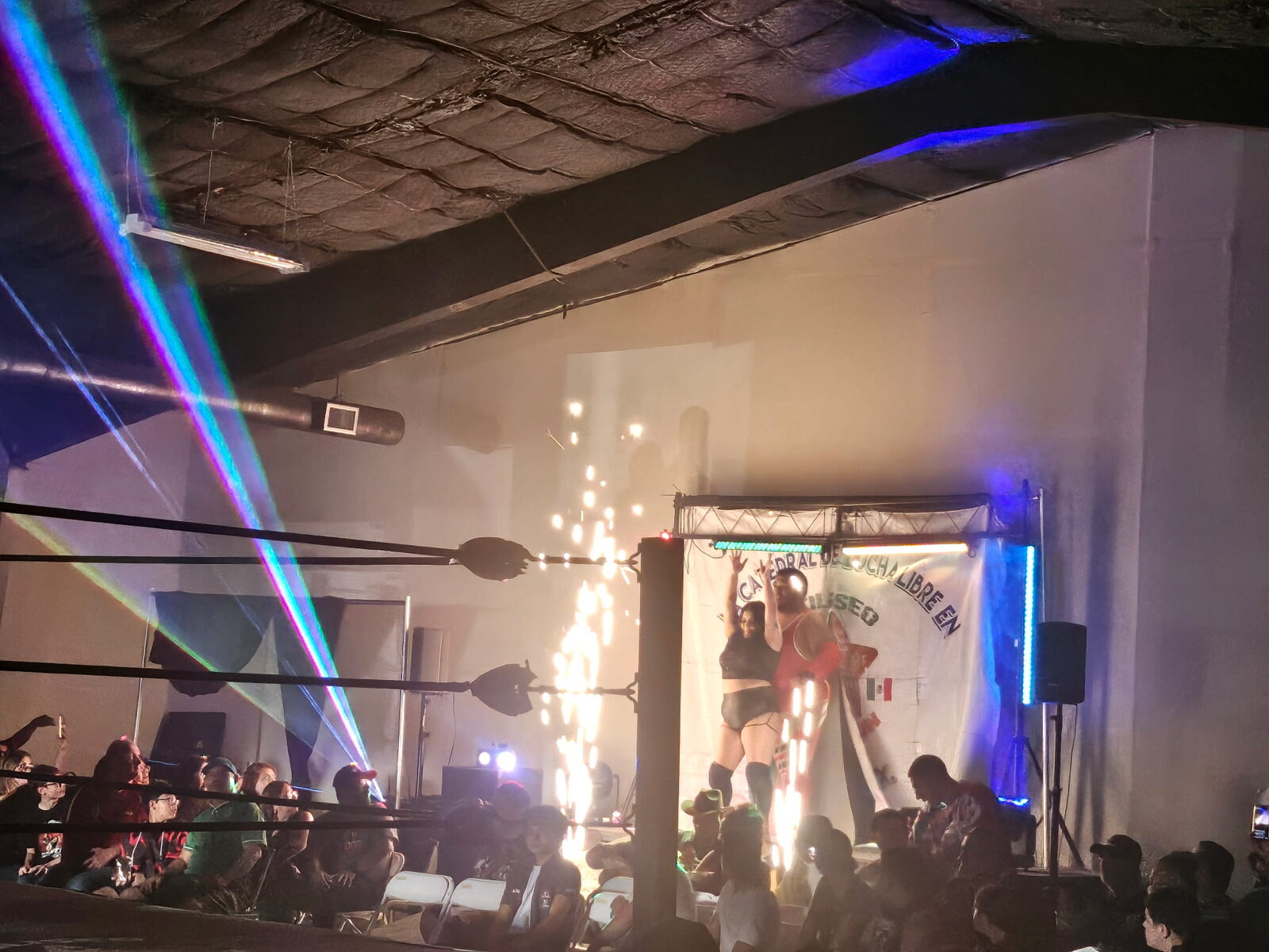 Crowd at a live event in a renovated event hall in Houston